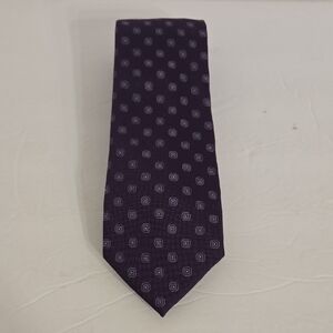 Michael Kors Dark Purple Geometric Tie